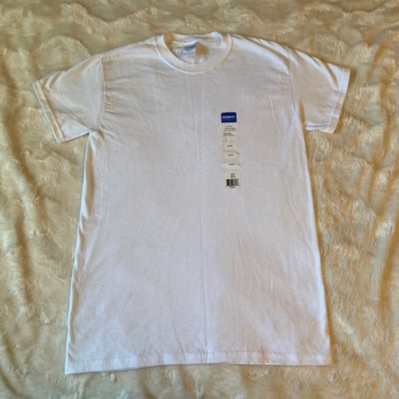 Gildan Tops - 2:$30 Gildan White Crew-neck Adult t-shirt NWOT